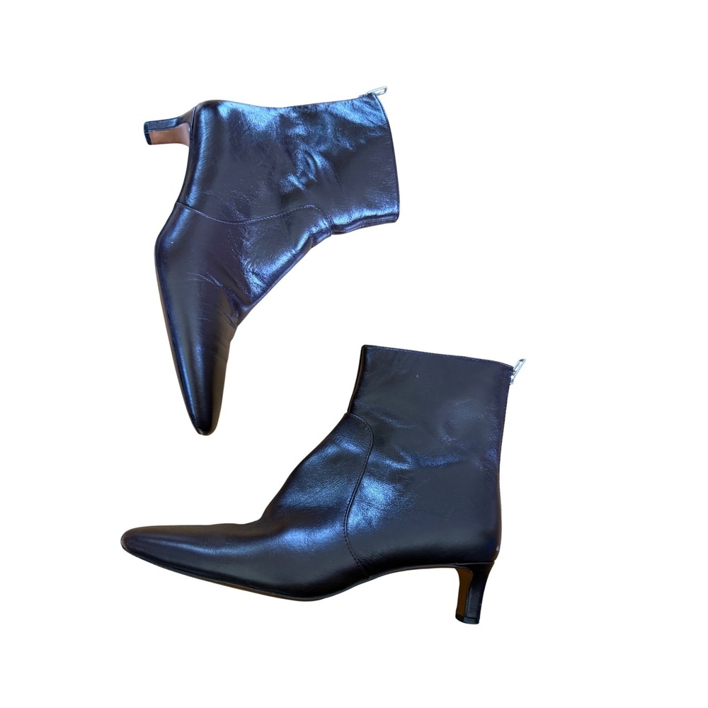 Madewell The Dimes Kitten-Heel Boot in Turkish coffee brown leather
